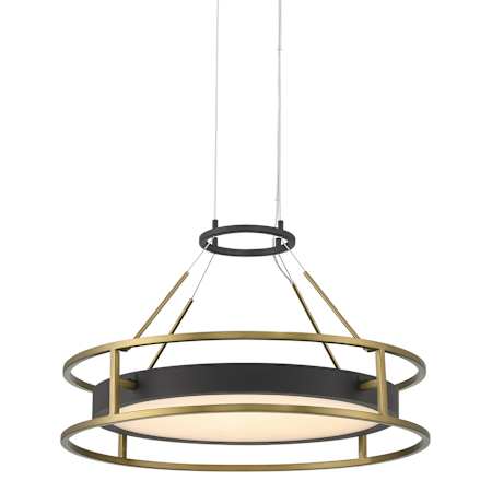 Minka Lavery Levitation 19" Wide LED Linear Pendant Soft Brass / Sand Coal